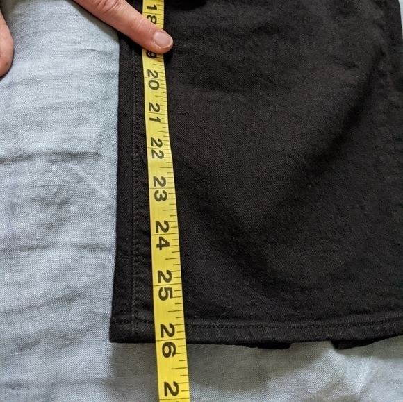 Parker Smith Bombshell Fit Cropped Slit Hem Black Jean 29 Straight Leg Capri - Picture 10 of 11